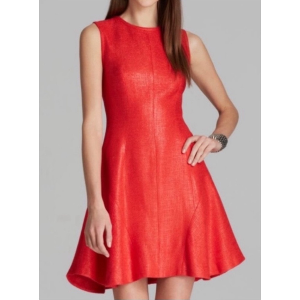 SHOSHANNA | $275 Fit & Flare Shimmering Mini Dress in Red Tweed, Size 2 - Picture 1 of 10